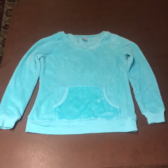 Velour v-neck sweatshirt - Picture 2 of 6